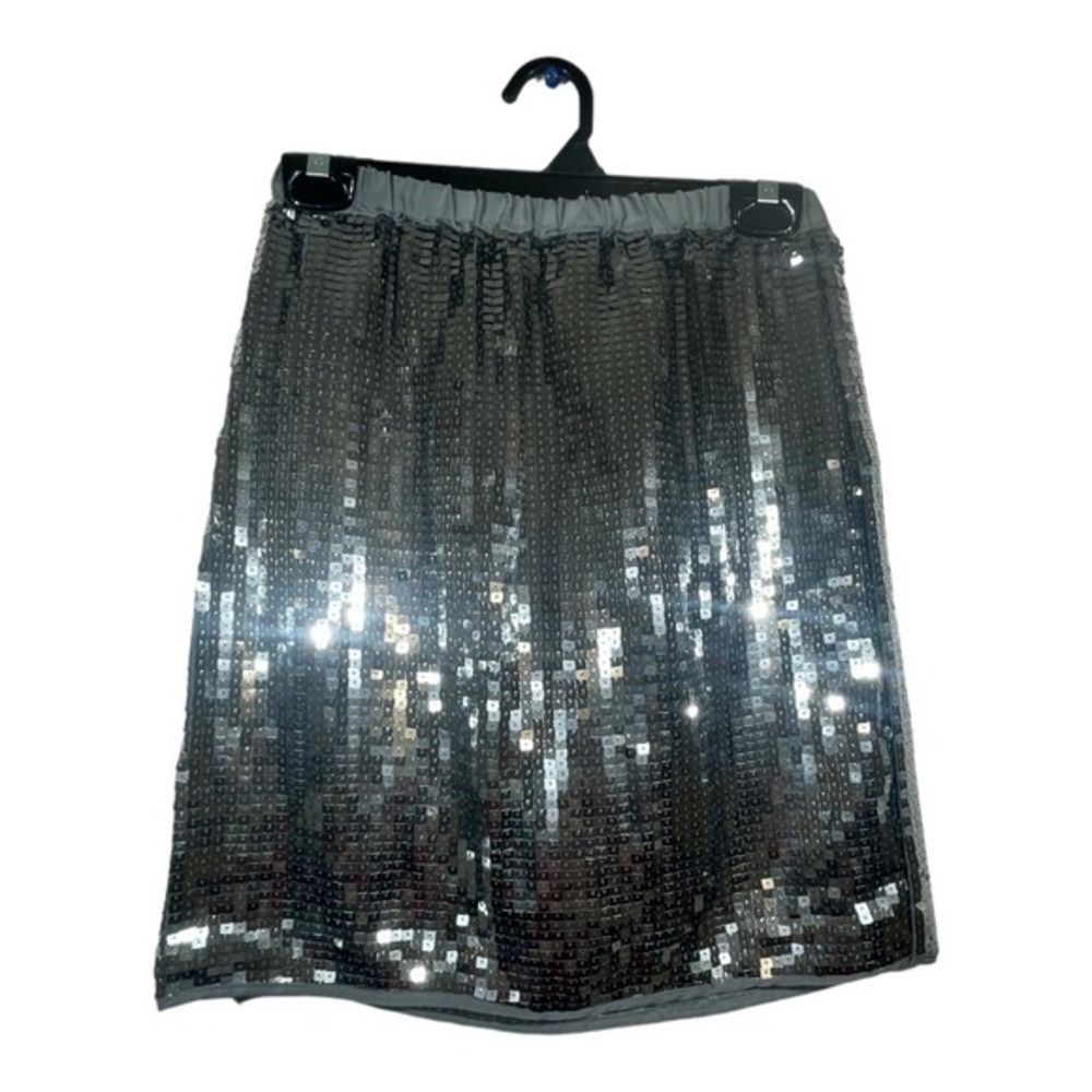 Joe Fresh Womens Sequin Skirt Mini Disco 70s Elastic Waist Size Small